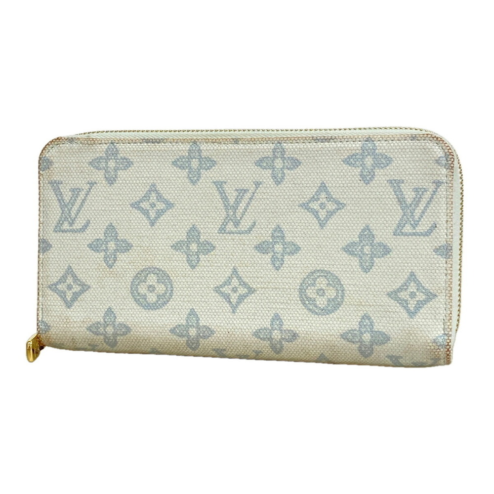 Louis Vuitton Monogram Zippy Wallet M27686 Blue Courier Women's Long